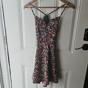 Floral Spaghetti Strap Dress, No Boundaries, sz S